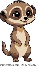 Illustration meerkat Cartoon 2d For Sticker