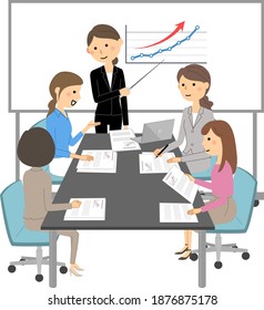 It is an illustration of a meeting.