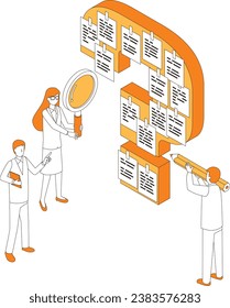 Illustration of a meeting about improving problems