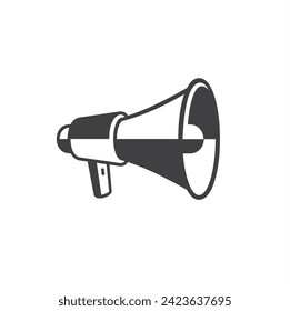 illustration of megaphone, electronic loudspeaker.