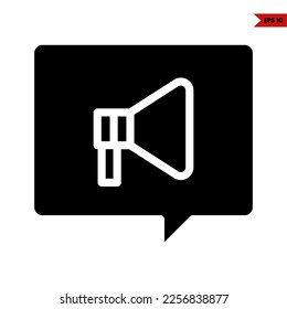 illustration of megaphone glyph icon