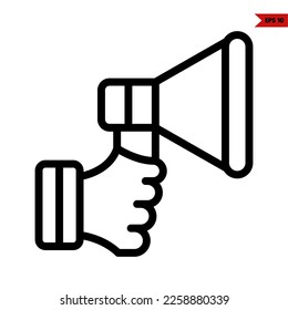 illustration of megaphone line icon