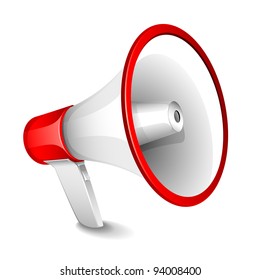 illustration of megaphone on plain white background