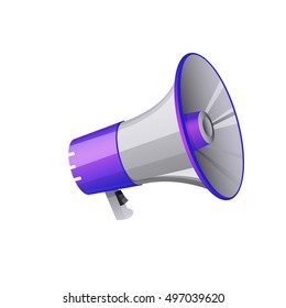 Illustration of megaphone on white background