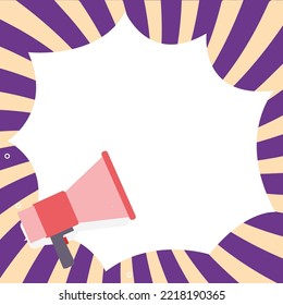 Ilustración De Un Megáfono Promoviendo Publicidad En Diferentes Sitios De Medios Sociales Conocidos. Dibujo De Bullhorn Produciendo Transmisiones En Diversas Redes En Línea.