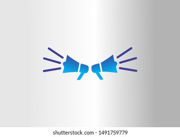 Illustration of megaphone vector design template.