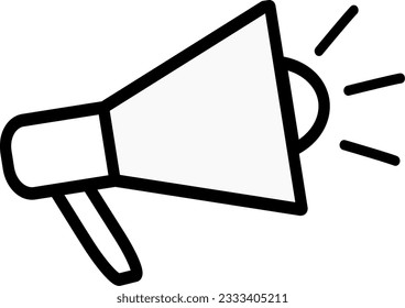 ilustración de un megáfono. Icono del vector Megaphone Plantilla de diseño del logotipo. Diseño vectorial reemplazable.