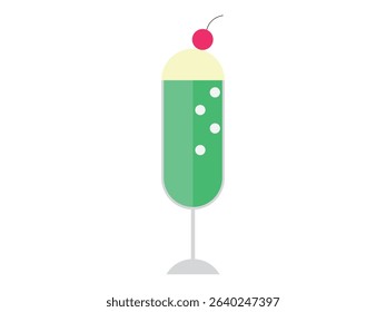 Illustration of melon cream soda icon