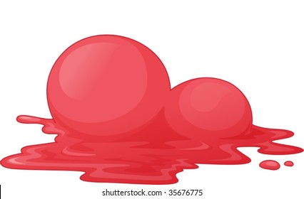 illustration of melting heart