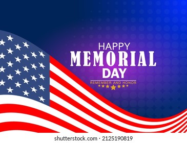 Illustration Memorial Day Poster Background American Stock Vector ...