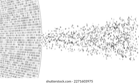 Illustration of memory or data leak. Random binary data.