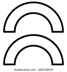 Illustration of memphis line icon