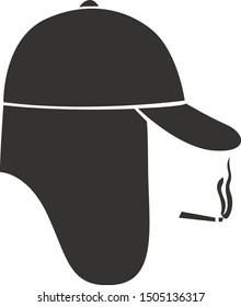 illustration of Men with 
cigarettes, sticker,tshirt print, vector illustration