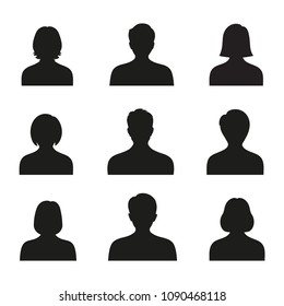 illustration Men and women avatar profile picture set