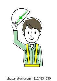 
Illustration of men working in work clothes