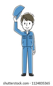 Illustration of men working in work clothes