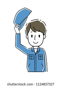 Illustration of men working in work clothes