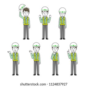 
Illustration of men working in work clothes