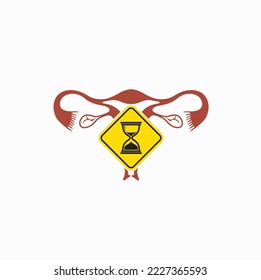 illustration of menopause, vector art.