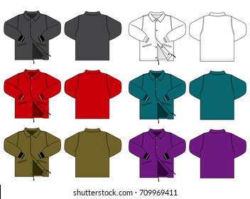 Illustration of men's jacket / color variations