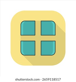 Ilustração de um ícone de barra de menus. ícone relacionado a elementos de design. adequado para web site, aplicativo, interfaces de usuário, elemento, imprimível etc. estilo de ícone plano.