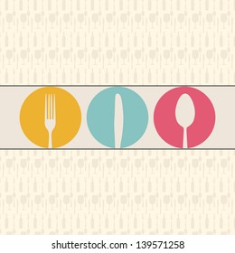 Illustration of menu design with background. vintage