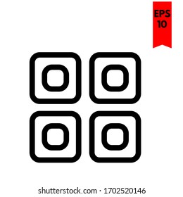 ilustración del icono plano del menú
