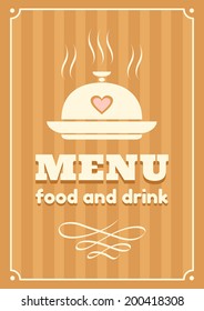 Illustration of a menu in retro style