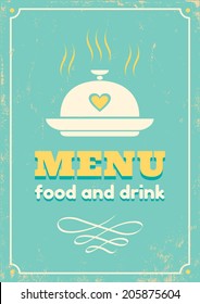 Illustration of a menu in retro style