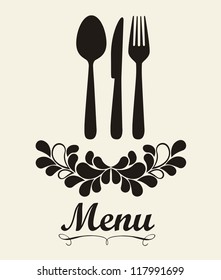 Illustration of Menu retro. Vintage restaurant menu, vector illustration