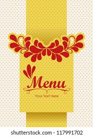Illustration of Menu retro. Vintage restaurant menu, vector illustration