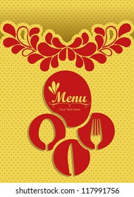 Illustration of Menu retro. Vintage restaurant menu, vector illustration