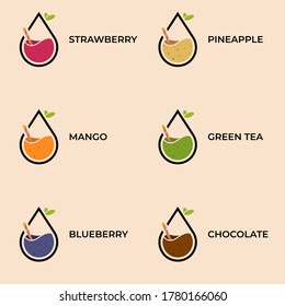 illustration menu of various drinks