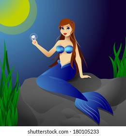 Illustration of a mermaid 