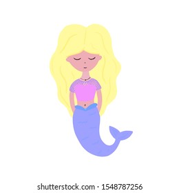 
illustration of mermaid mystical creature, cartoon