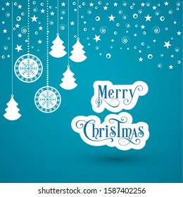 Illustration of Merry Christmas for the celebration of Christian community festival.