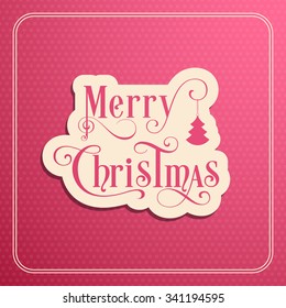 Illustration of merry Christmas for the celebration of Christian community festival.