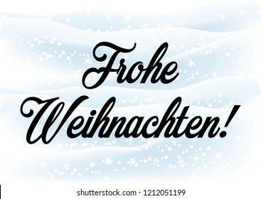 Illustration of Merry Christmas in german.