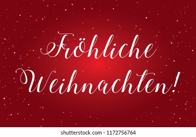 An Illustration of Merry Christmas in German and Austrian - Fröhliche Weihnachten