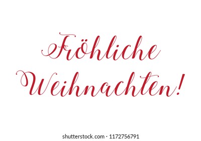 Illustration of Merry Christmas in German and Austrian - Fröhliche Weihnachten