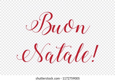 An Illustration of Merry Christmas in Italian - Buon Natale