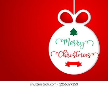 Merry Christmas Happy New Year Lettering Stock Vector (Royalty Free ...