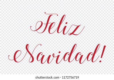 Illustration of Merry Christmas in Spanish - Feliz Navidad