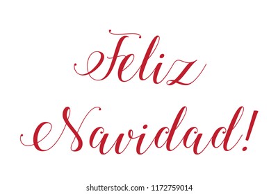 Illustration of Merry Christmas in Spanish - Feliz Navidad