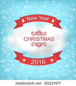 Illustration Merry Christmas Typography Lettering Design - Vector