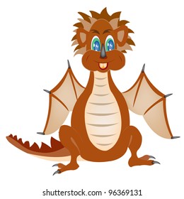 Illustration of the merry dragon on white background