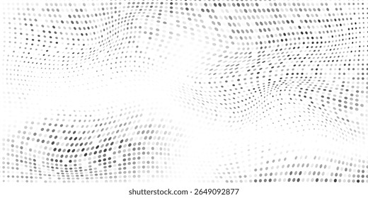 Illustration mesh dotted halftone gradient texture. Vanishing polka dot background modern abstract simple
