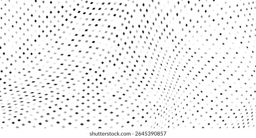 Illustration mesh the rectangle dotted halftone gradient texture. Vanishing polka dot abstract simple abstract