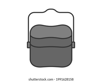 Illustration of a mess tin for camping.