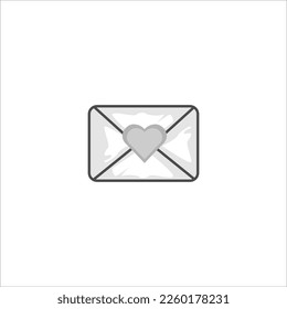 ilustración de un icono de mensaje con un tema de San Valentín